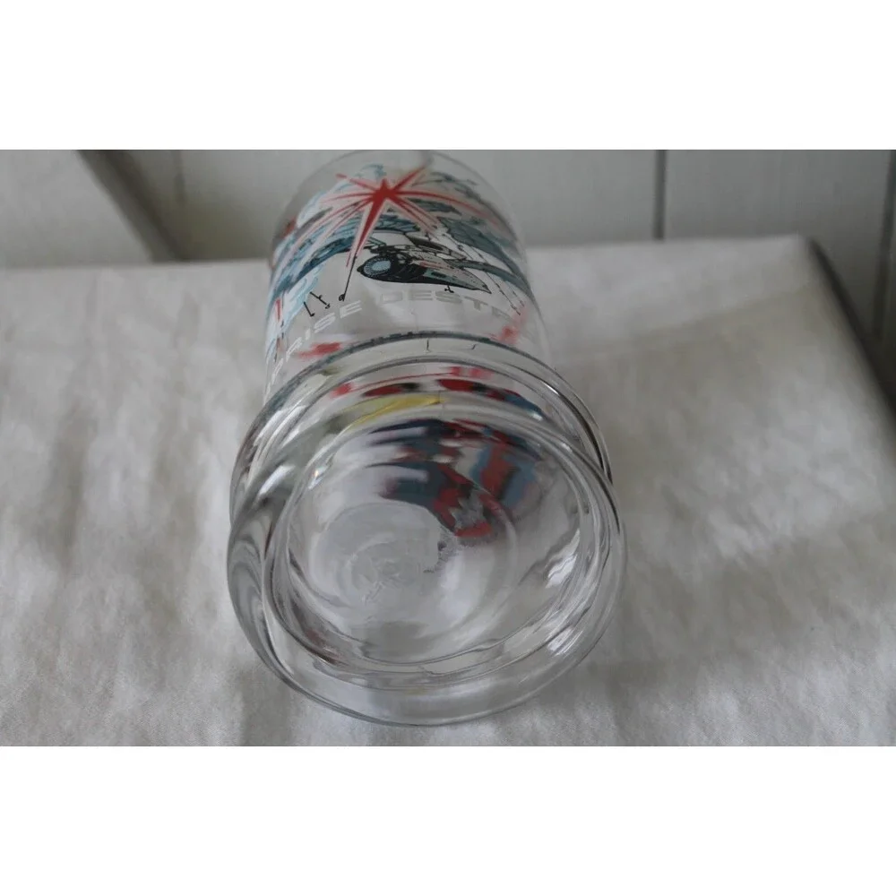 1984 Star Trek III Search For Spock Enterprise Destroyed Taco Bell Glass-Mint